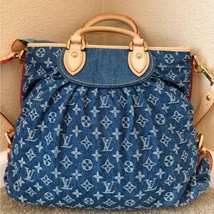 Louis Vuitton Monogram Blue Denim Shoulder Bag